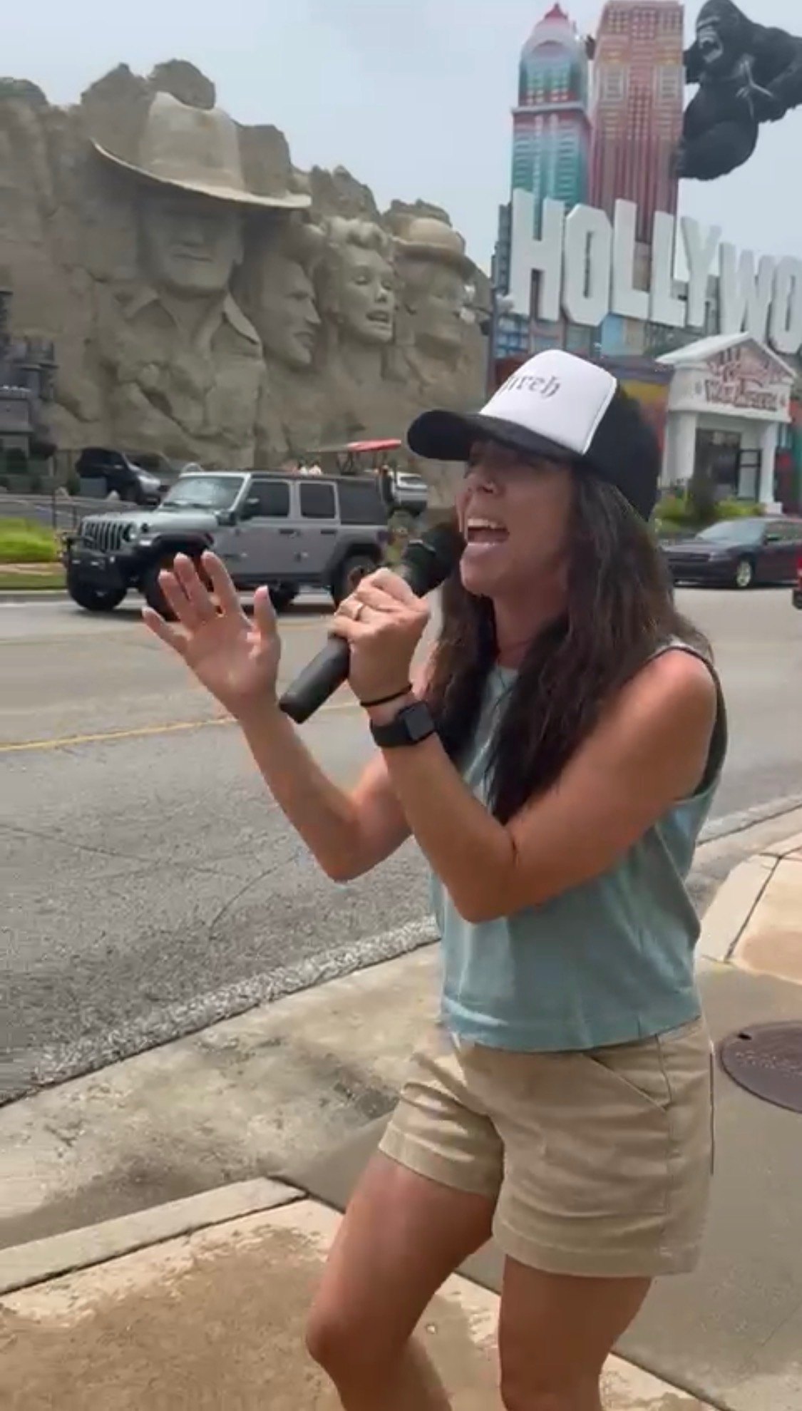 Preaching on a street corner in Branson, Missouri