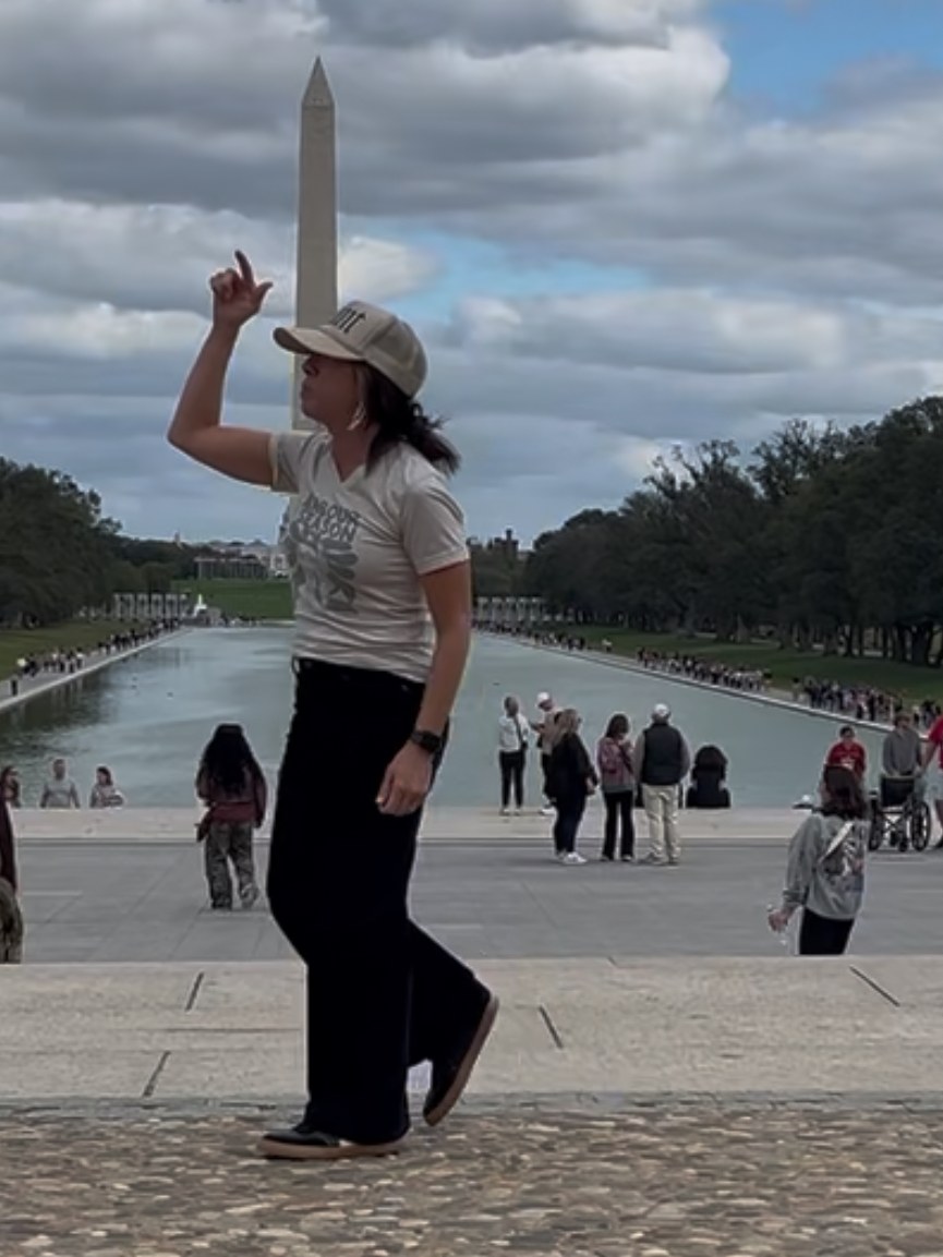 Preaching beside the Reflecting Pool on the National Mall, Washington DC