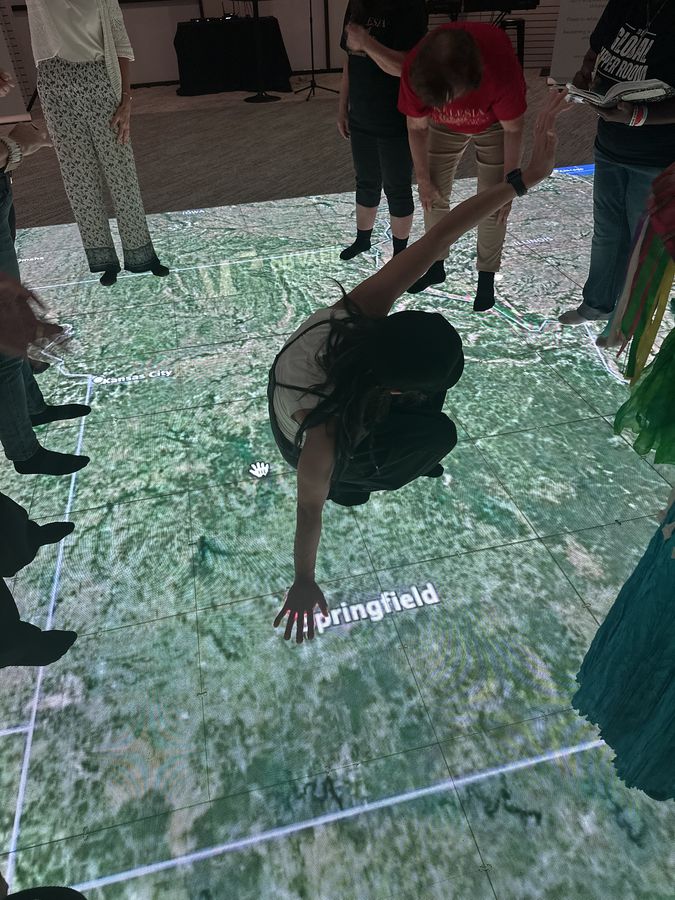 Praying over a map of Springfield