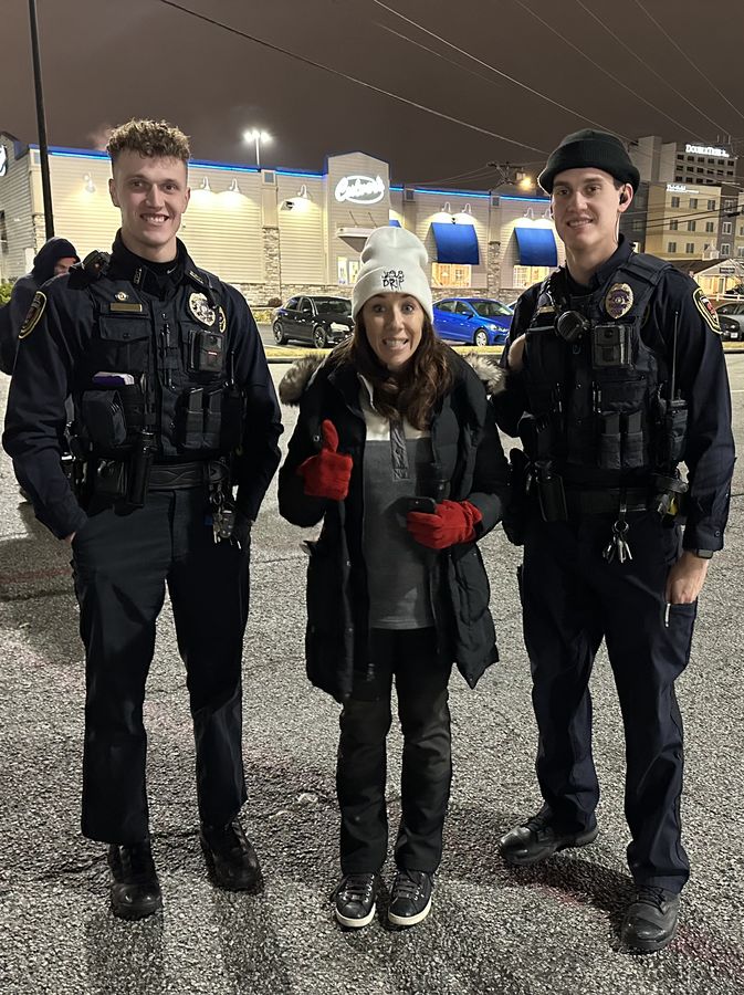 With two police officers on an evening outreach